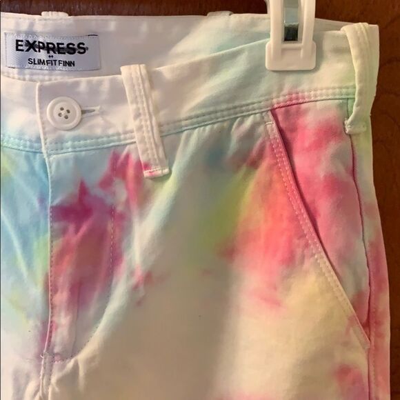 Express Tie dyed white skinny jeans - Picture 3 of 5